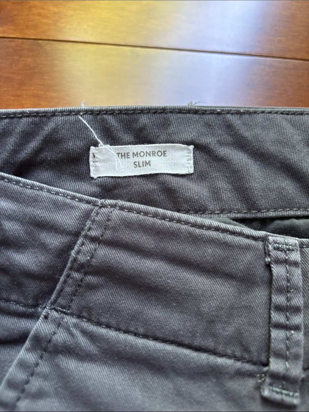 LOFT Women Monroe Slim Pant Set of Khaki, Navy Green Pant, 10 Tall - Picture 4 of 7